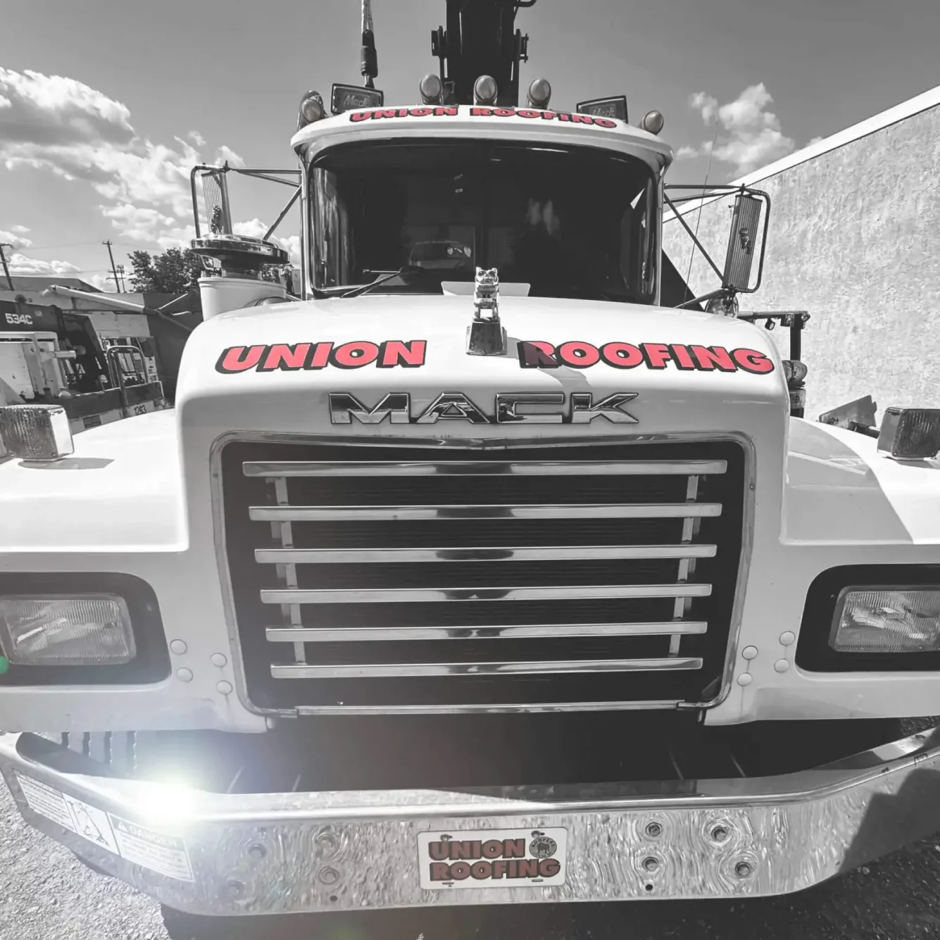 Union Roofing Truck